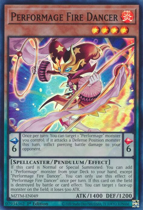 Performage Fire Dancer [MZTM-EN049] Super Rare | The Time Vault CA
