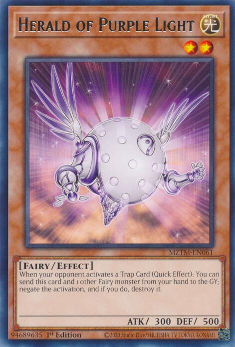 Herald of Purple Light [MZTM-EN061] Rare | The Time Vault CA