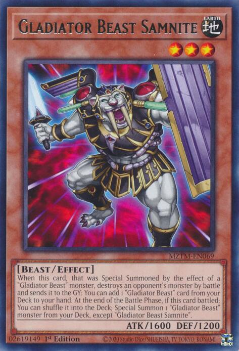 Gladiator Beast Samnite [MZTM-EN069] Rare | The Time Vault CA