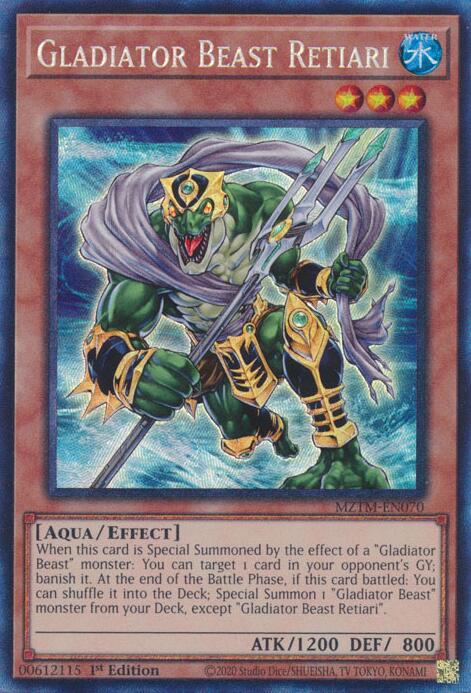Gladiator Beast Retiari (Collector's Rare) [MZTM-EN070] Collector's Rare | The Time Vault CA
