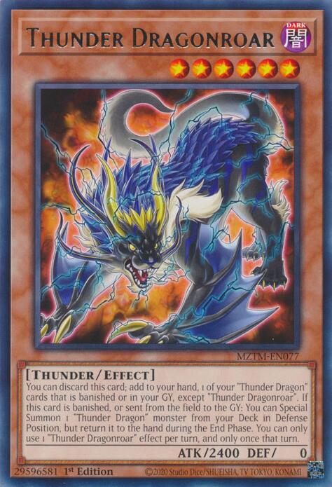Thunder Dragonroar [MZTM-EN077] Rare | The Time Vault CA