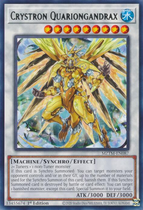 Crystron Quariongandrax [MZTM-EN087] Rare | The Time Vault CA