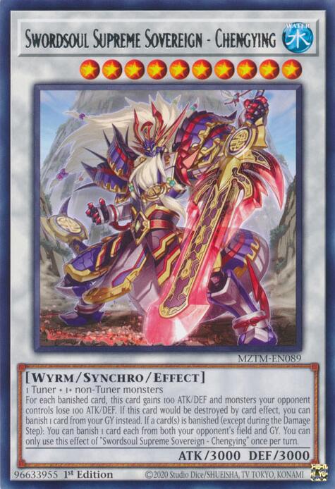 Swordsoul Supreme Sovereign - Chengying [MZTM-EN089] Rare | The Time Vault CA