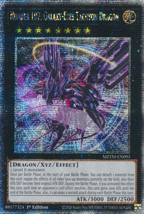 Number 107: Galaxy-Eyes Tachyon Dragon (Quarter Century Secret Rare) [MZTM-EN091] Quarter Century Secret Rare | The Time Vault CA
