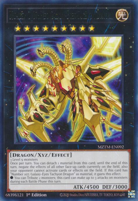 Number C107: Neo Galaxy-Eyes Tachyon Dragon [MZTM-EN092] Rare | The Time Vault CA