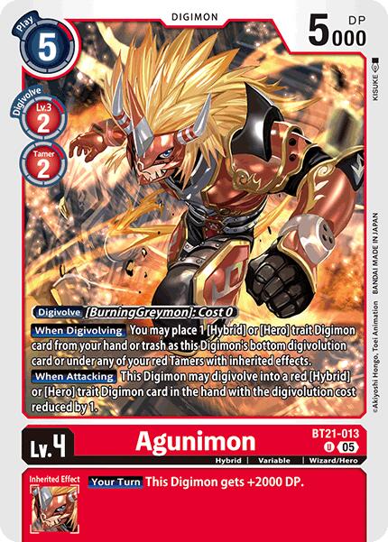 Agunimon [BT21-013] [World Convergence] | The Time Vault CA
