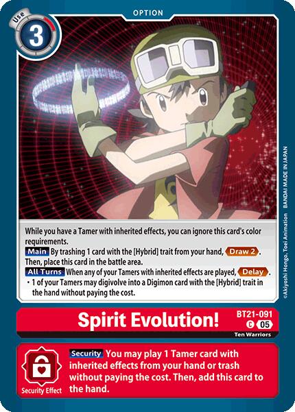 Spirit Evolution! [BT21-091] [World Convergence] | The Time Vault CA