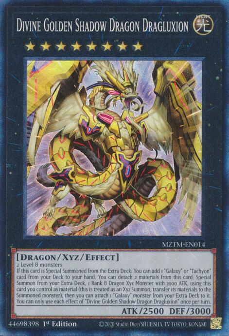 Divine Golden Shadow Dragon Dragluxion (Collector's Rare) [MZTM-EN014] Collector's Rare | The Time Vault CA