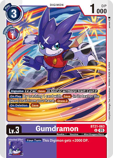 Gumdramon [BT21-063] [World Convergence] | The Time Vault CA