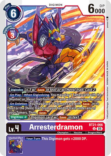Arresterdramon [BT21-066] [World Convergence] | The Time Vault CA