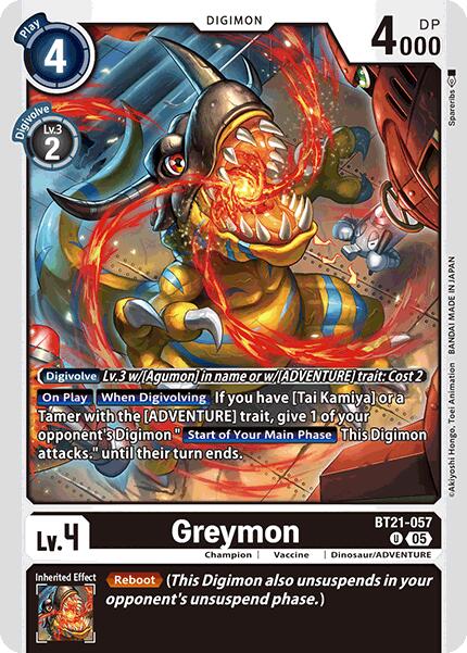 Greymon [BT21-057] [World Convergence] | The Time Vault CA