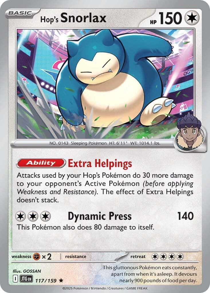 Hop's Snorlax (117/159) [Scarlet & Violet: Journey Together] | The Time Vault CA