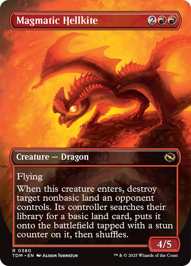 Magmatic Hellkite (Borderless) [Tarkir: Dragonstorm] | The Time Vault CA
