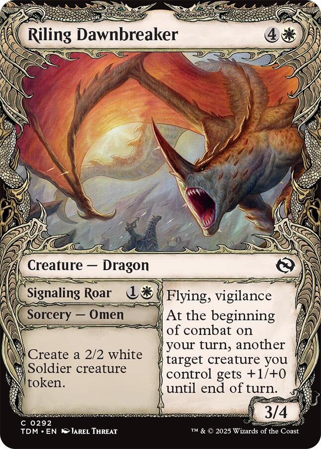 Riling Dawnbreaker (Showcase) [Tarkir: Dragonstorm] | The Time Vault CA