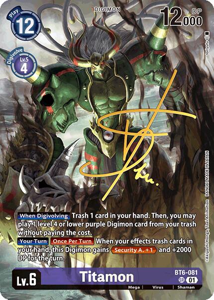 Titamon [BT6-081] (Signed) [World Convergence] | The Time Vault CA
