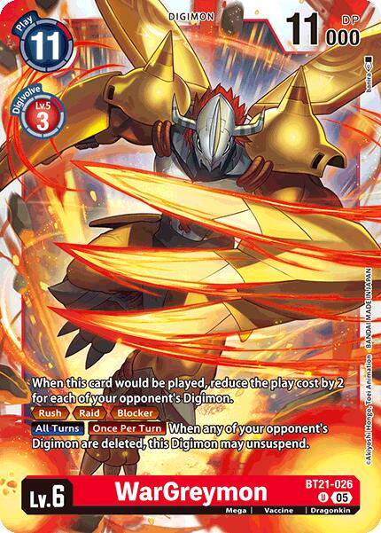 WarGreymon [BT21-026] [World Convergence] | The Time Vault CA