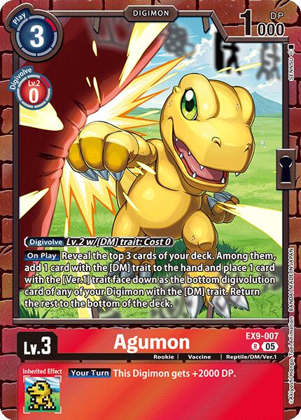 Agumon [EX9-007] [Versus Monsters] | The Time Vault CA
