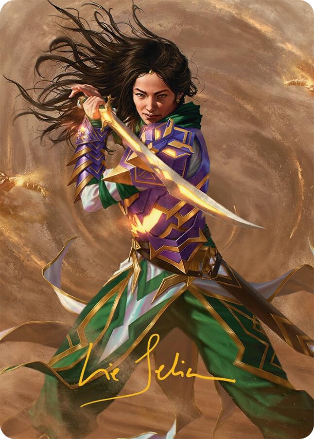 Descendant of Storms Art Card (2/54) (Gold-Stamped Signature) [Tarkir: Dragonstorm Art Series] | The Time Vault CA