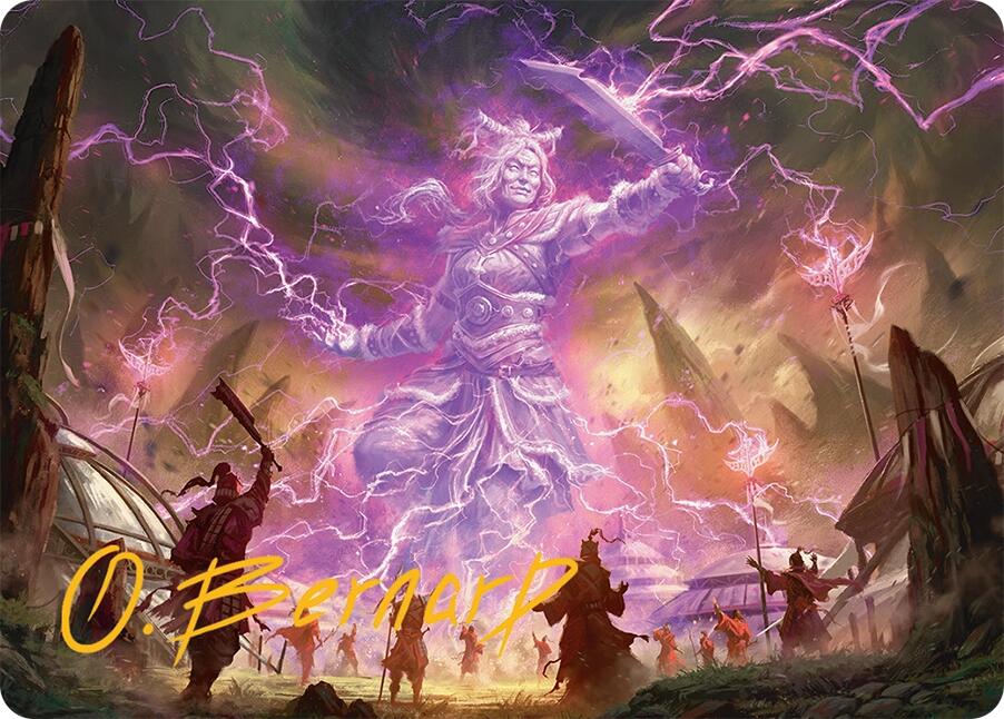 Smile at Death Art Card (4/54) (Gold-Stamped Signature) [Tarkir: Dragonstorm Art Series] | The Time Vault CA