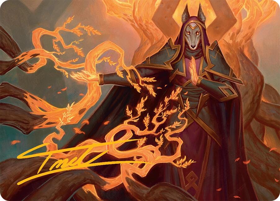 Abzan Devotee Art Card (10/54) (Gold-Stamped Signature) [Tarkir: Dragonstorm Art Series] | The Time Vault CA