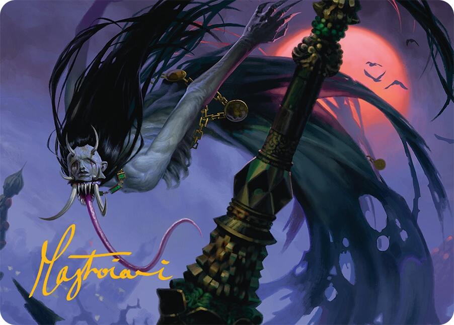 Qarsi Revenant Art Card (12/54) (Gold-Stamped Signature) [Tarkir: Dragonstorm Art Series] | The Time Vault CA