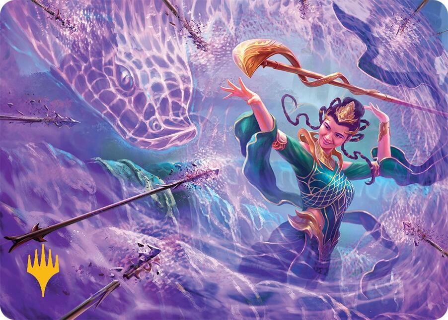 Snakeskin Veil Art Card (19/54) (Gold-Stamped Signature) [Tarkir: Dragonstorm Art Series] | The Time Vault CA