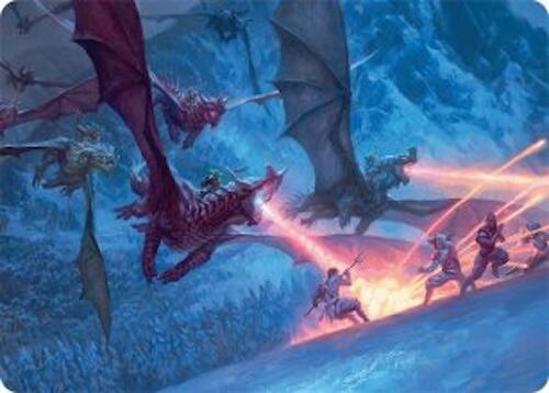 Dragonback Assault Art Card (22/54) [Tarkir: Dragonstorm Art Series] | The Time Vault CA