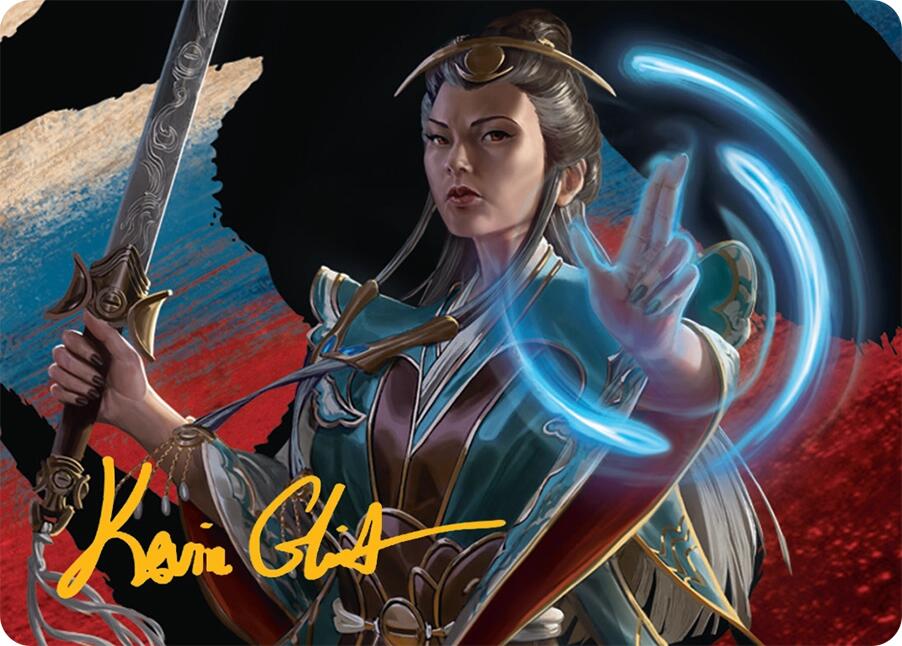 Narset, Jeskai Waymaster Art Card (44/54) (Gold-Stamped Signature) [Tarkir: Dragonstorm Art Series] | The Time Vault CA