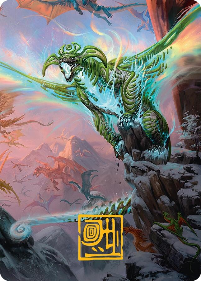 Ureni of the Unwritten Art Card (51/54) (Gold-Stamped Signature) [Tarkir: Dragonstorm Art Series] | The Time Vault CA
