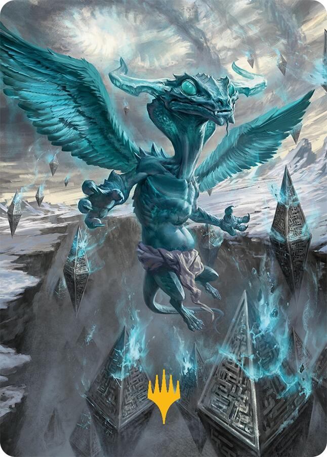 Ugin, Eye of the Storms Art Card (47/54) (Gold-Stamped Signature) [Tarkir: Dragonstorm Art Series] | The Time Vault CA