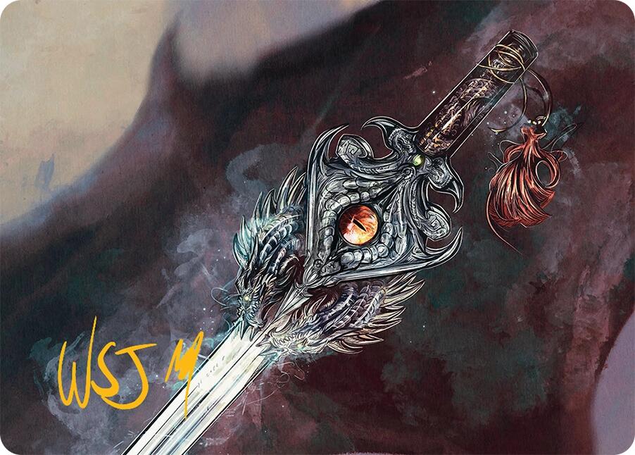 Dragonfire Blade Art Card (40/54) (Gold-Stamped Signature) [Tarkir: Dragonstorm Art Series] | The Time Vault CA
