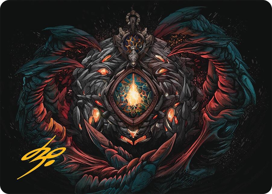 Mox Jasper Art Card (41/54) (Gold-Stamped Signature) [Tarkir: Dragonstorm Art Series] | The Time Vault CA