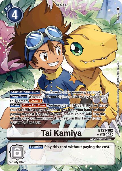 Tai Kamiya [BT21-102] (Alternate Art) [World Convergence] | The Time Vault CA