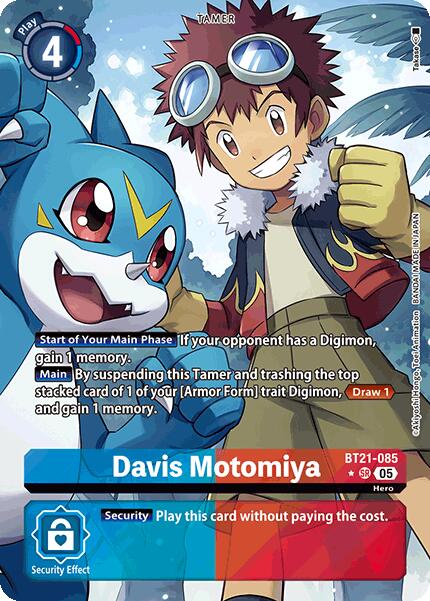 Davis Motomiya [BT21-085] (Alternate Art) [World Convergence] | The Time Vault CA