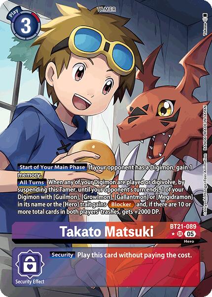 Takato Matsuki [BT21-089] (Alternate Art) [World Convergence] | The Time Vault CA