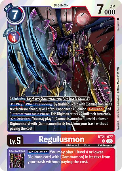 Regulusmon [BT21-077] [World Convergence] | The Time Vault CA