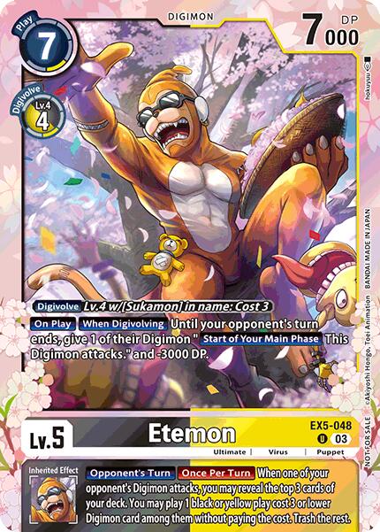 Etemon [EX5-048] (Regulation Battle Vol. 1) [Animal Colosseum Promos] | The Time Vault CA