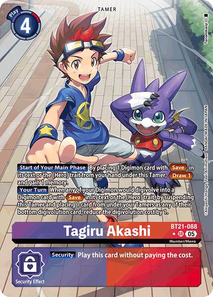 Tagiru Akashi [BT21-088] (Alternate Art) [World Convergence] | The Time Vault CA