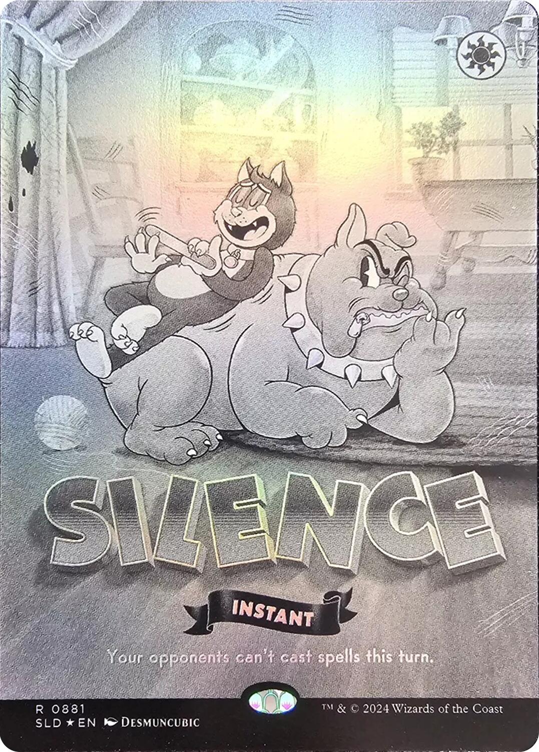 Silence (0881) (Black & White Foil) [Secret Lair Drop Series] | The Time Vault CA