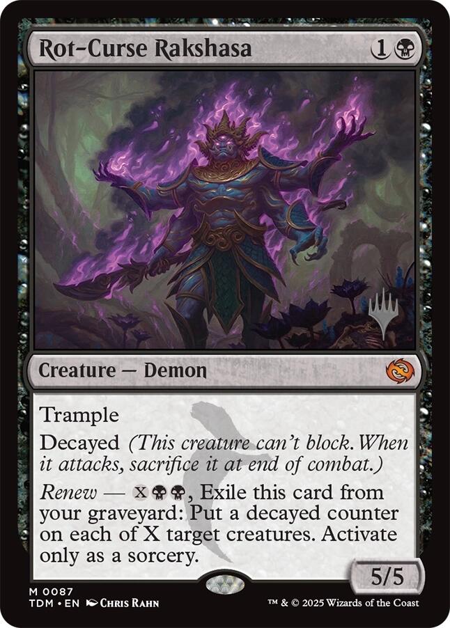 Rot-Curse Rakshasa [Tarkir: Dragonstorm Promos] | The Time Vault CA