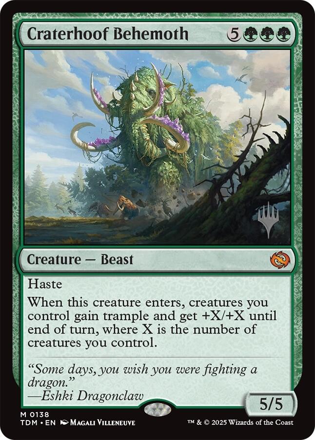 Craterhoof Behemoth [Tarkir: Dragonstorm Promos] | The Time Vault CA