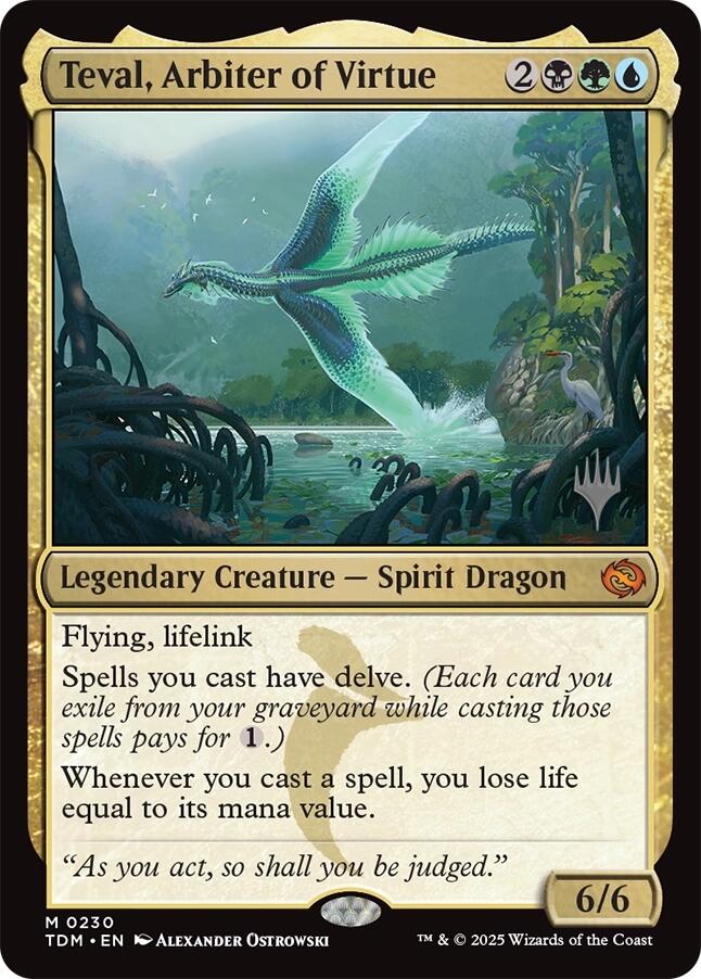 Teval, Arbiter of Virtue [Tarkir: Dragonstorm Promos] | The Time Vault CA