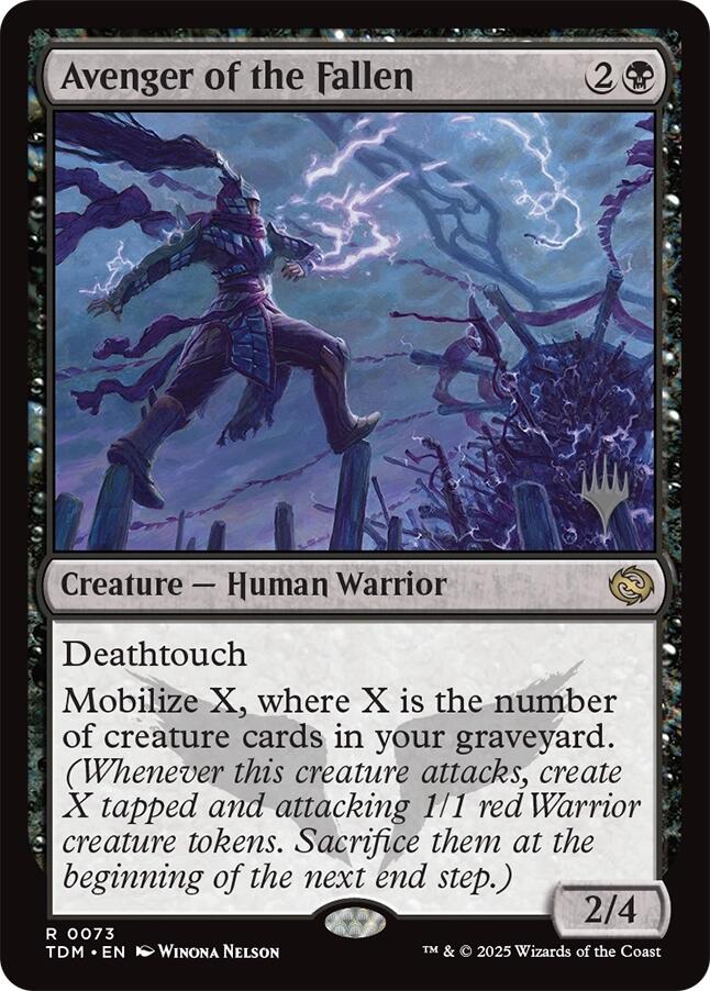 Avenger of the Fallen [Tarkir: Dragonstorm Promos] | The Time Vault CA