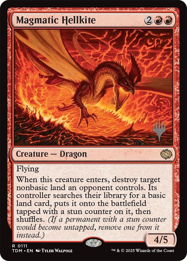 Magmatic Hellkite [Tarkir: Dragonstorm Promos] | The Time Vault CA