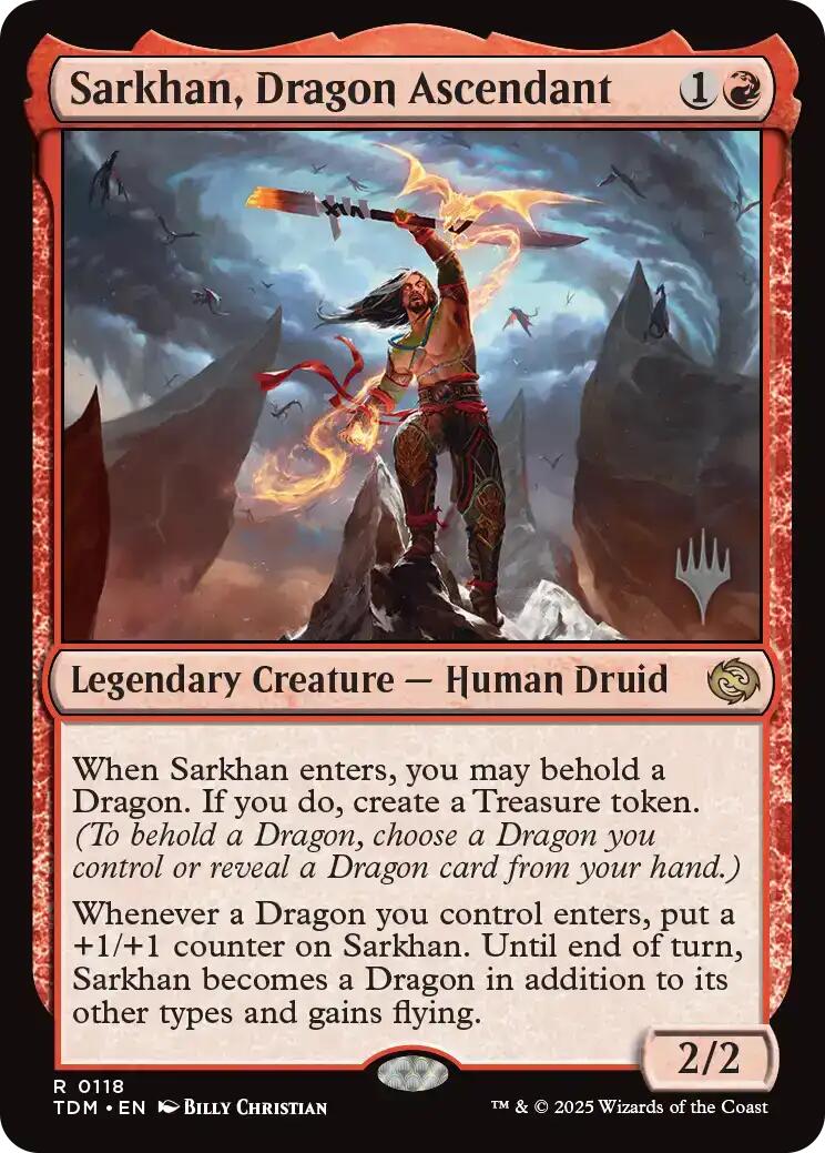Sarkhan, Dragon Ascendant [Tarkir: Dragonstorm Promos] | The Time Vault CA