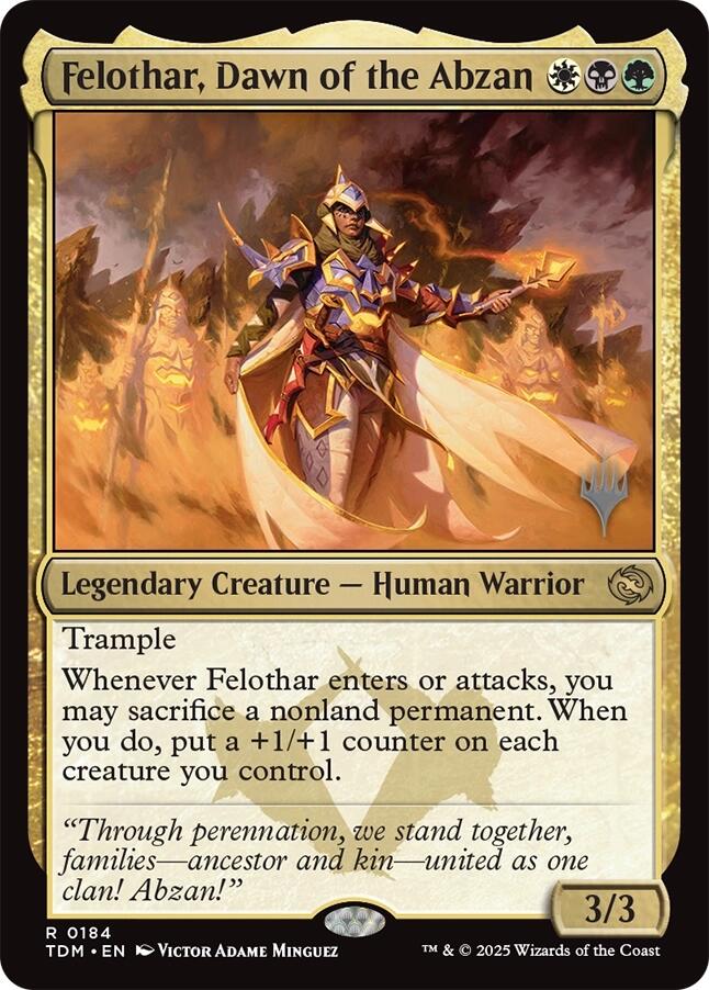Felothar, Dawn of the Abzan [Tarkir: Dragonstorm Promos] | The Time Vault CA