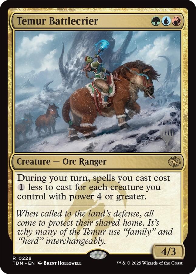 Temur Battlecrier [Tarkir: Dragonstorm Promos] | The Time Vault CA