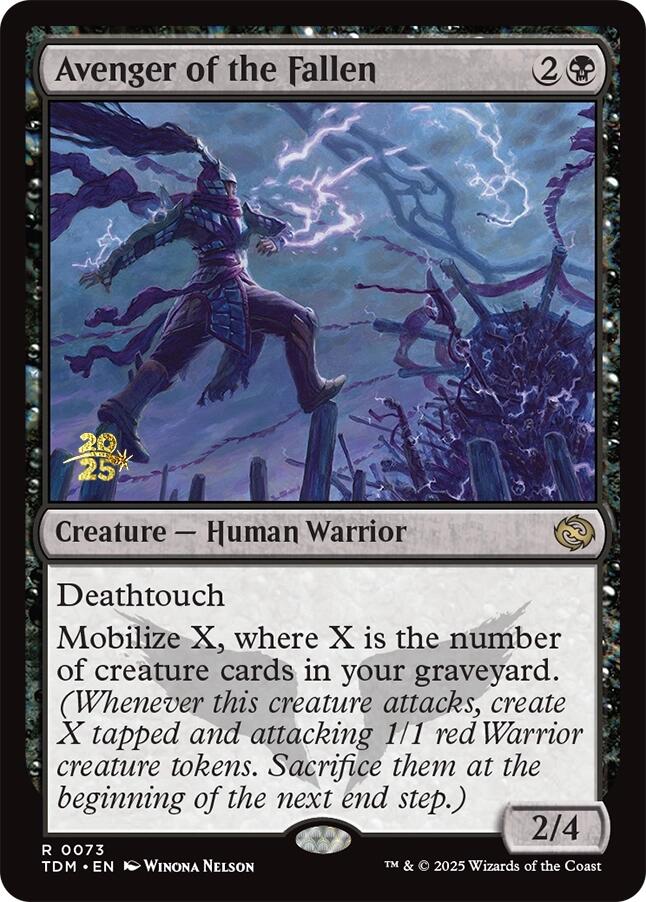 Avenger of the Fallen [Tarkir: Dragonstorm Prerelease Promos] | The Time Vault CA