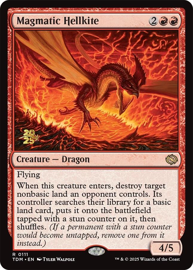 Magmatic Hellkite [Tarkir: Dragonstorm Prerelease Promos] | The Time Vault CA