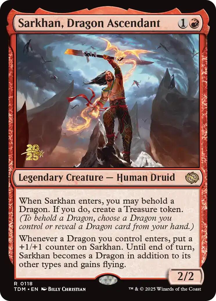 Sarkhan, Dragon Ascendant [Tarkir: Dragonstorm Prerelease Promos] | The Time Vault CA